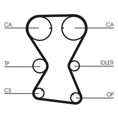 Distributieriem – CONTINENTAL CTAM – CT1000