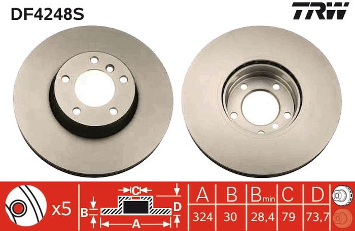 Remschijf – TRW – DF4248S