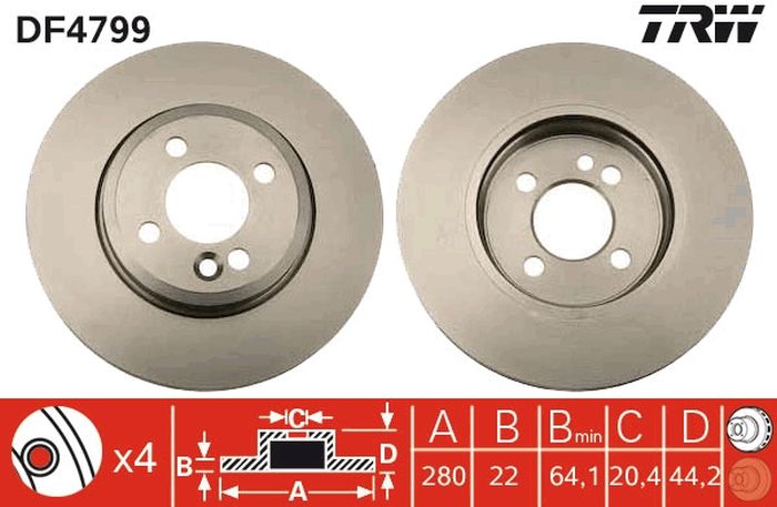 Remschijf – TRW – DF4799