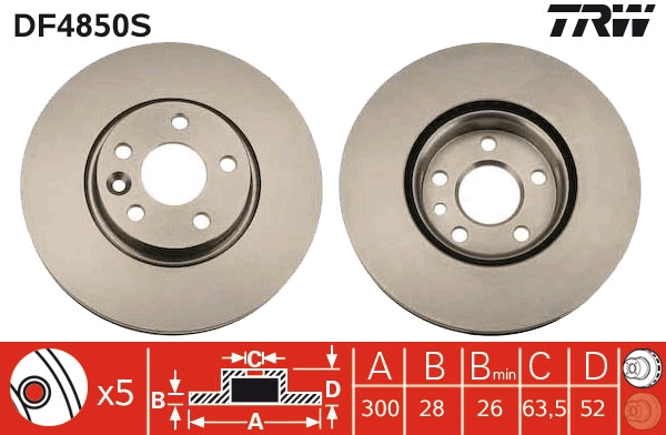 Remschijf – TRW – DF4850S