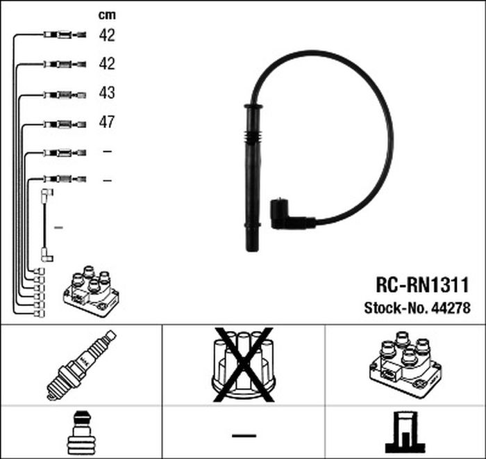 Bougiekabelset – NGK – RC-RN1311