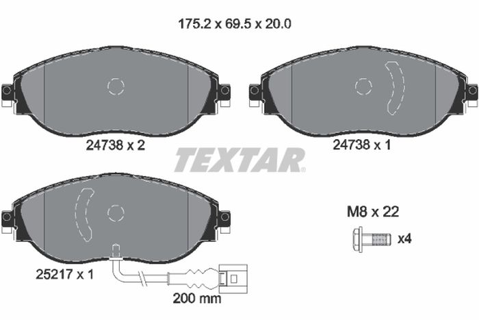 Remblokset – TEXTAR – 2473803