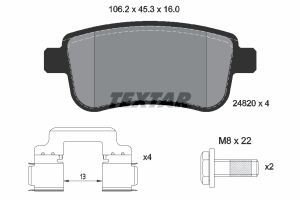 Remblokset – TEXTAR – 2482001