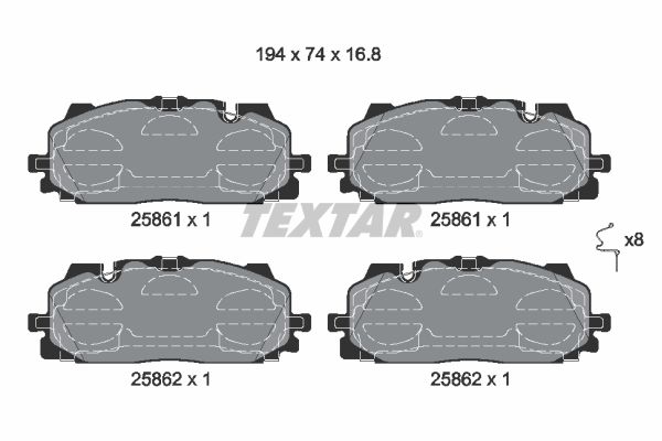 Remblokset – TEXTAR – 2586101
