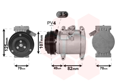 Airco compressor – VAN WEZEL – 0800K039
