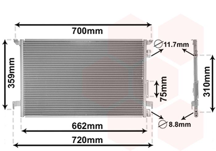 Airco condensor – VAN WEZEL – 37005333 online kopen