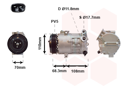 Airco compressor – VAN WEZEL – 3700K418