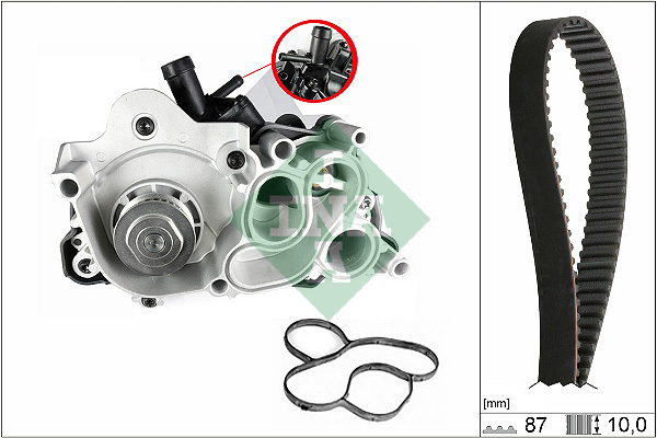 Distributieriem kit incl.waterpomp – INA – 530 0742 30 online kopen
