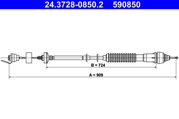 Koppelingskabel – ATE – 24.3728-0850.2