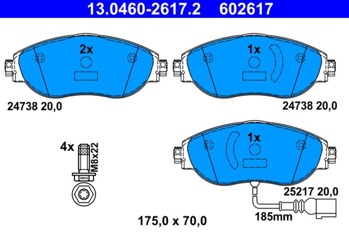 Remblokset – ATE – 13.0460-2617.2