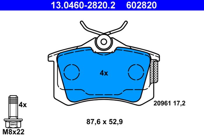 Remblokset – ATE – 13.0460-2820.2