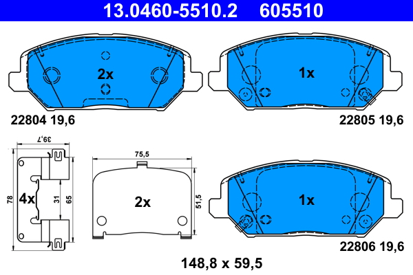 Remblokset – ATE – 13.0460-5510.2