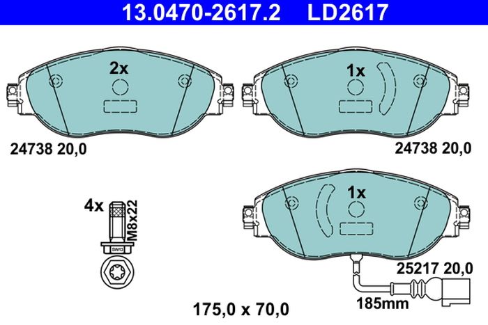 Remblokset – ATE – 13.0470-2617.2