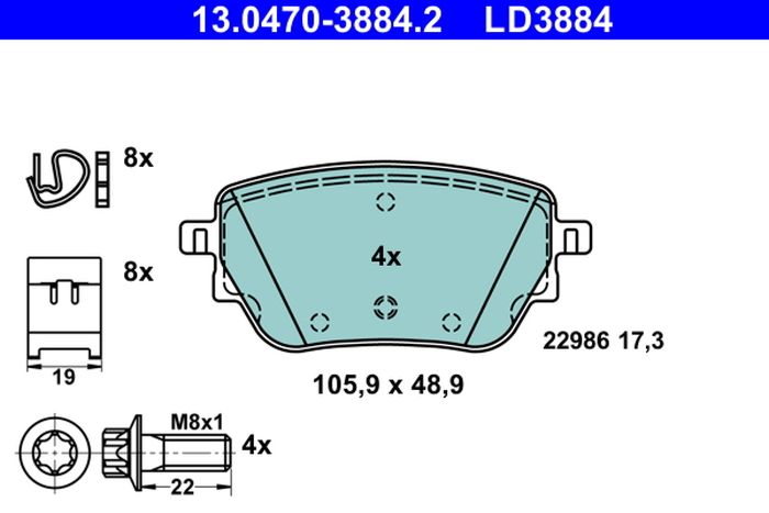 Remblokset – ATE – 13.0470-3884.2 online kopen