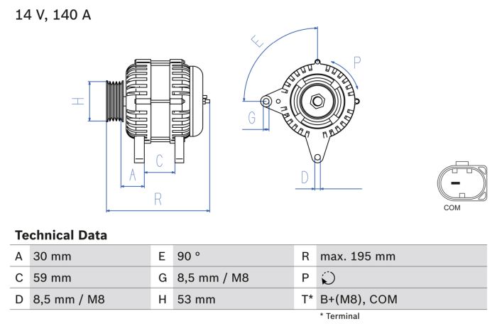 Alternator/Dynamo – BOSCH – 0 986 083 790 online kopen