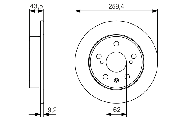 Remschijf – BOSCH – 0 986 479 C44