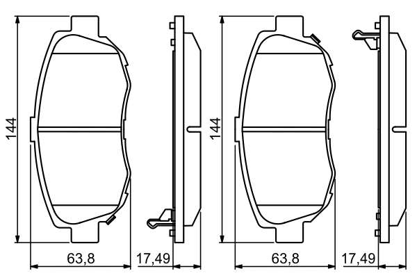 Remblokset – BOSCH – 0 986 494 211