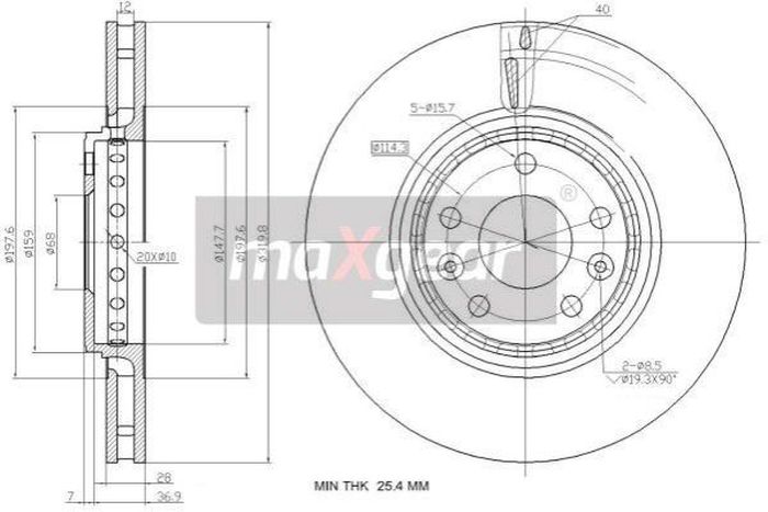 Remschijf – MAXGEAR – 19-2363 online kopen